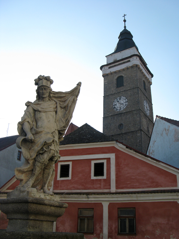 Slavonice Horním náměstí a věž