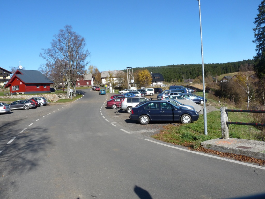 Parkoviště v Kvildě, před odjezdem